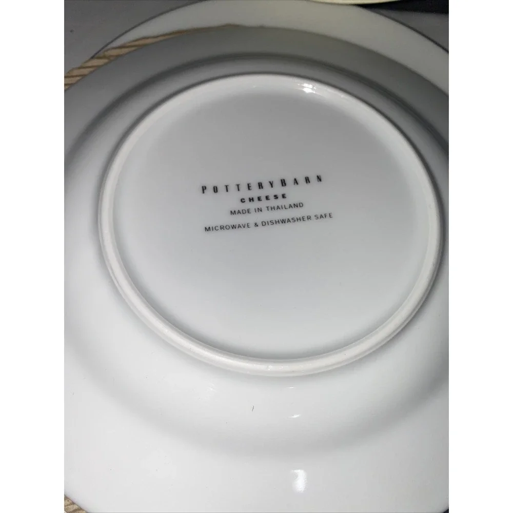 Set Of 4 Pottery Barn French‎ CHEESE - COCKTAIL Appetizer PLATES New In Box